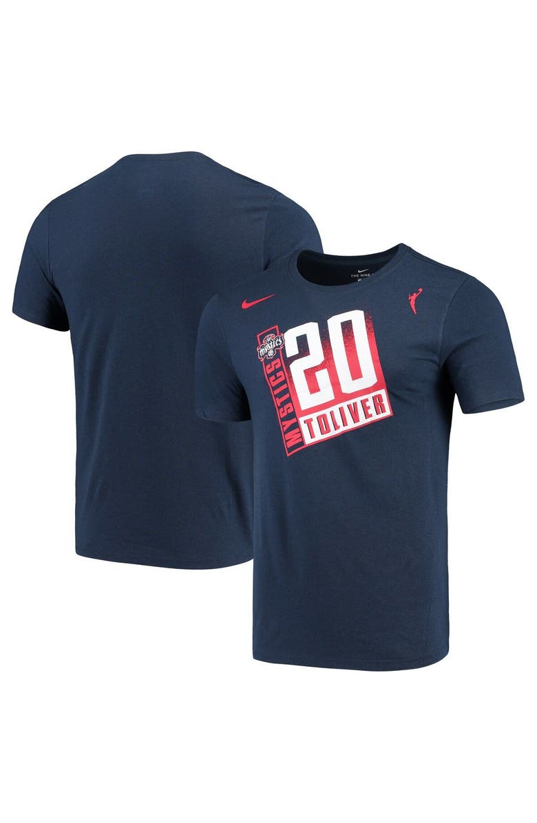 Nike Men's Nike Kristi Toliver Navy Washington Mystics Distressed Player T-Shirt, Main, color, 