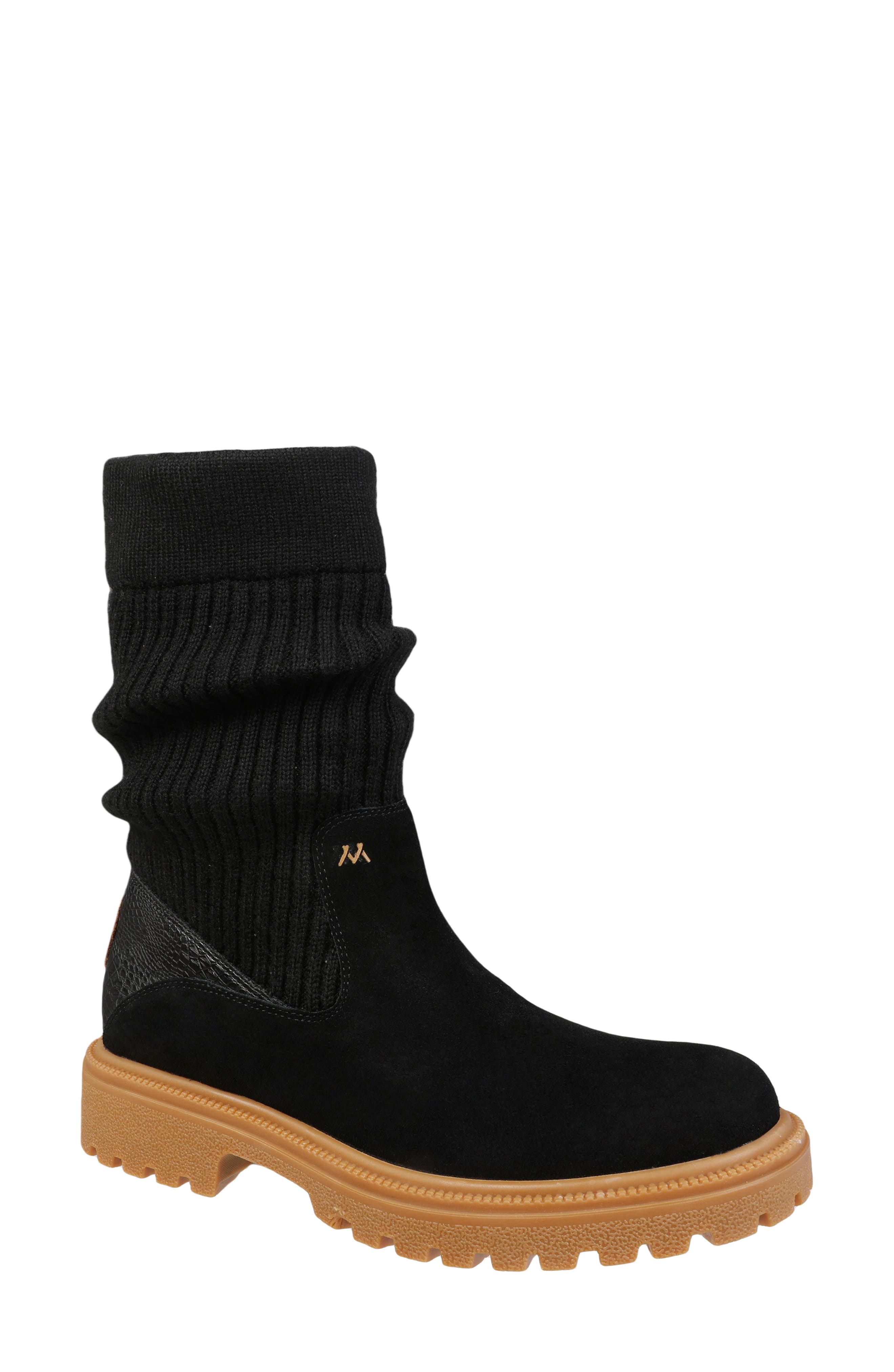 Mykos Suede & Knit Boot