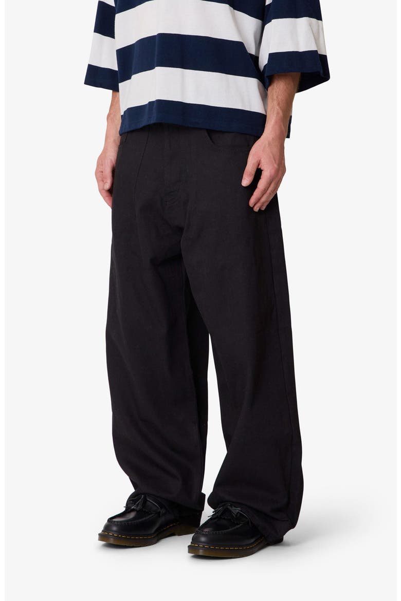 Darted Baggy Jeans, Alternate, color, RINSED BLACK