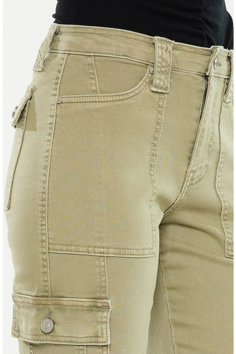 Lavinia High Rise Slim Straight Leg Cargo Pants, Alternate, color, Olive