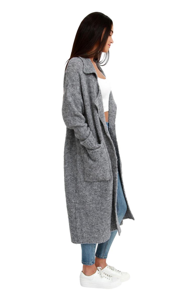 Belle & Bloom Born To Run Sustainable Sweater Coat, Alternate, color, Grey