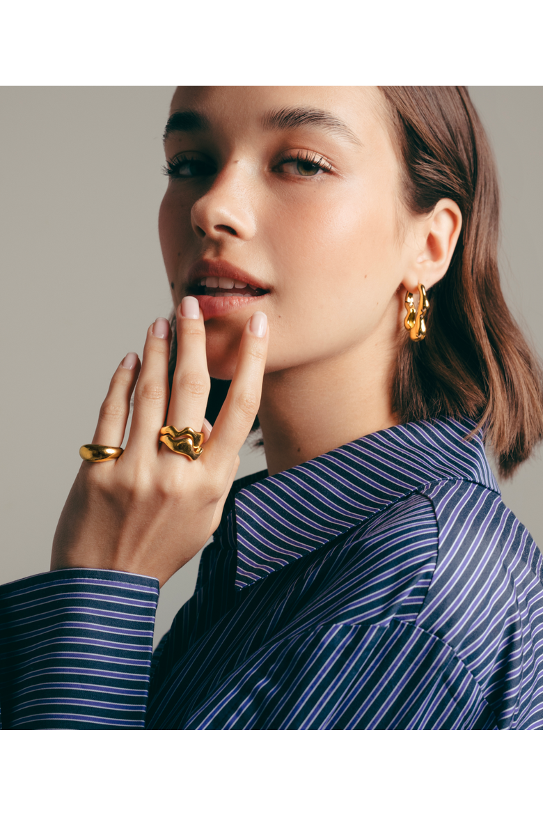 Dazzling Oval Earrings, Alternate, color, Gold