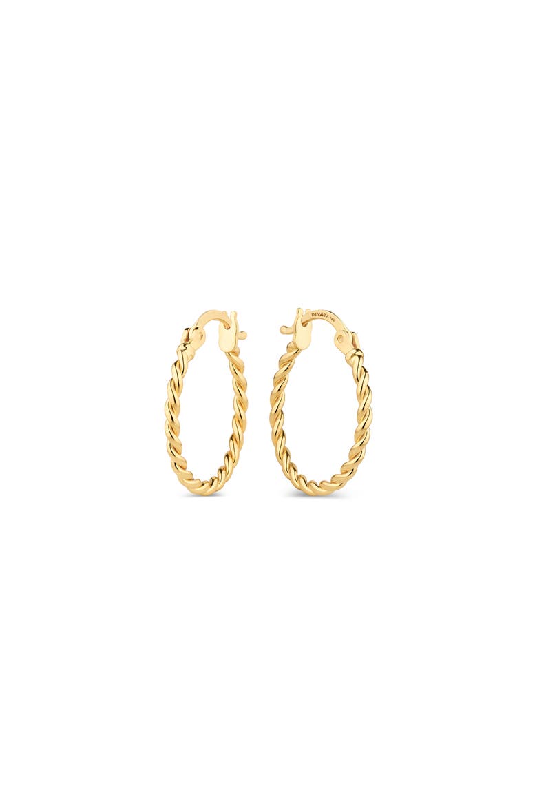 Twisted Rope Hoop Earrings in 14K Gold, Alternate, color, Yellow Gold