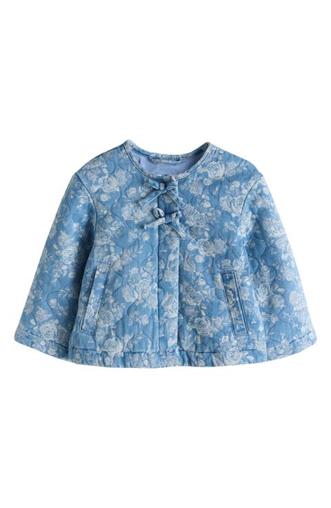 Kids' Floral Quilted Denim Jacket (Toddler & Little Kid)
