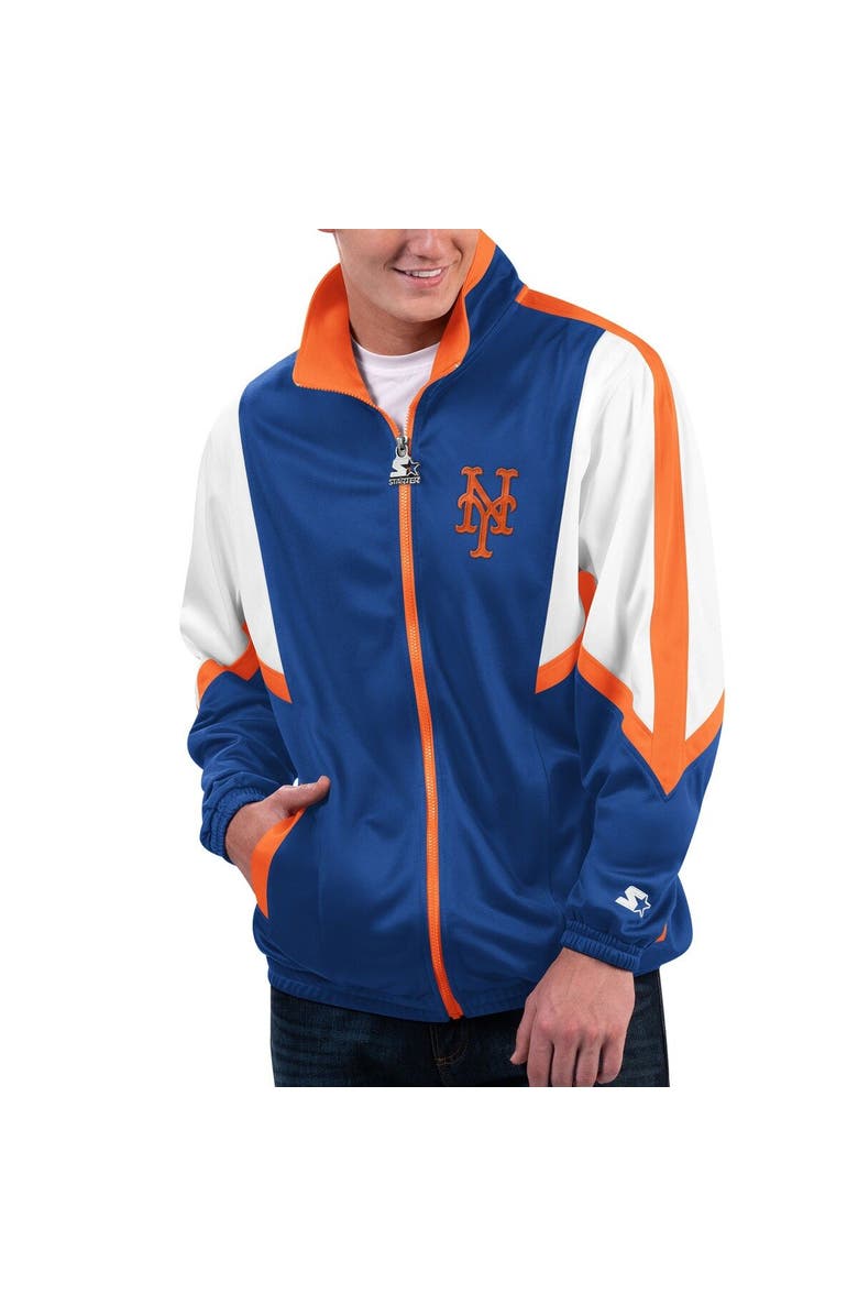 STARTER Men's Starter Royal New York Mets Lead Runner Full-Zip Jacket, Main, color, 
