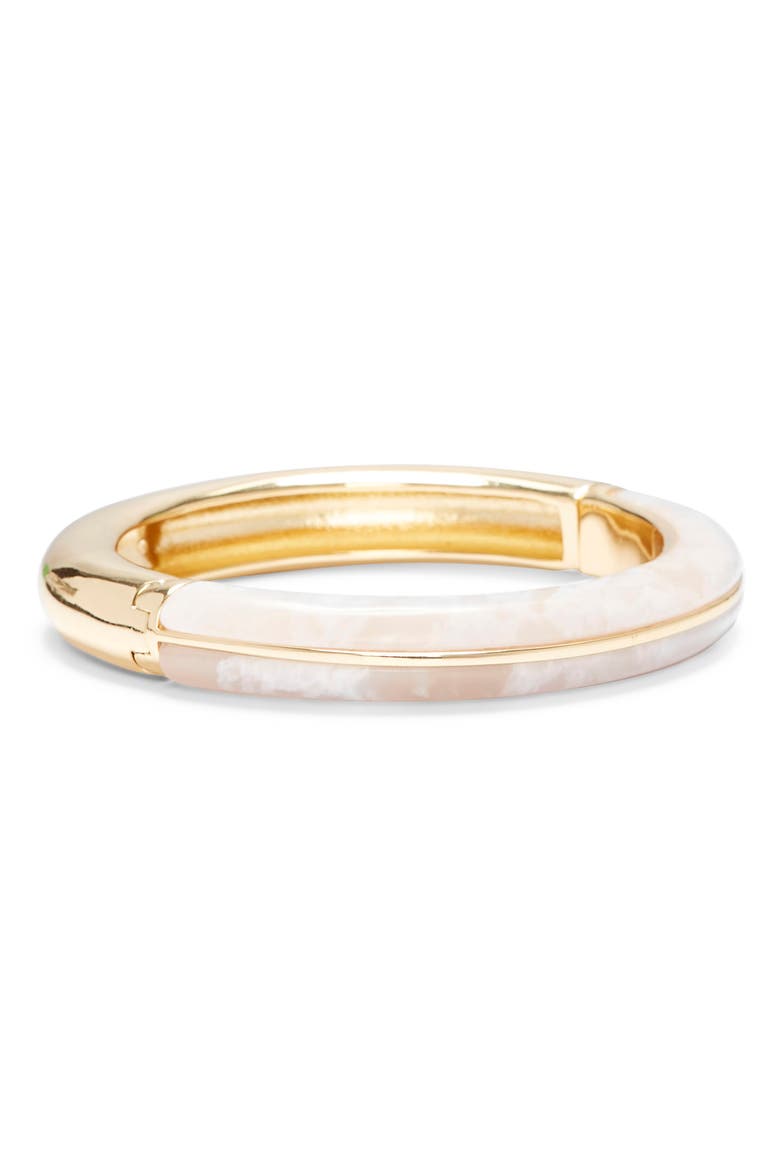 Inlaid Stone Bangle, Alternate, color, GOLD/ GOOD GREY