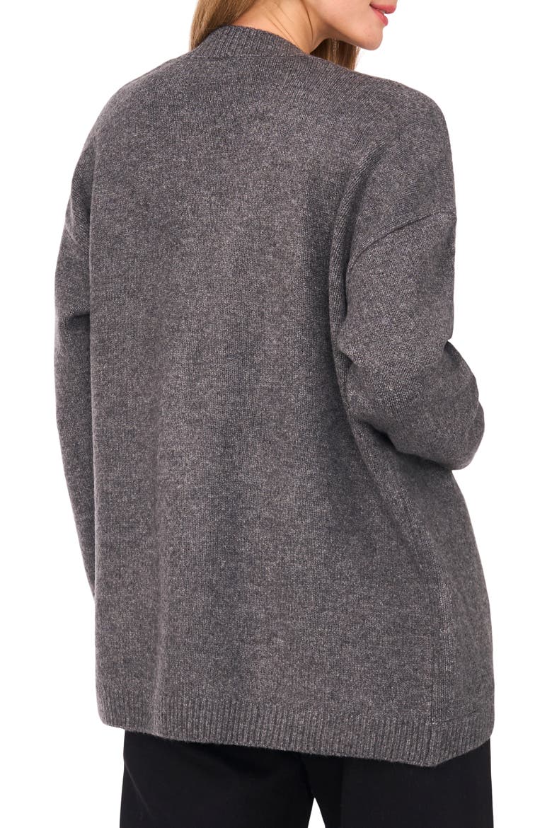 Open Front Cardigan, Alternate, color, MEDIUM HEATHER GREY