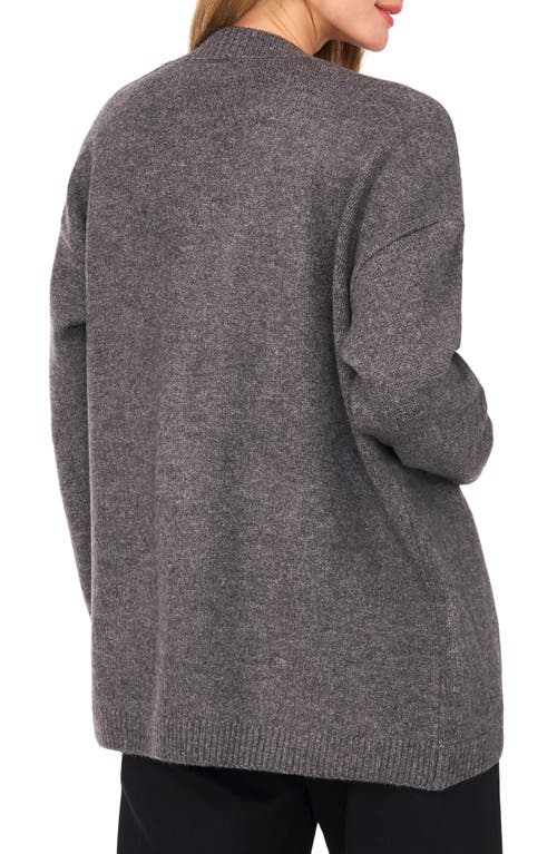Vince Camuto Open Front Cardigan In Gray