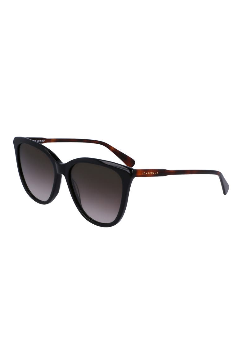 Le Pliage 56mm Gradient Tea Cup Sunglasses, Alternate, color, BLACK