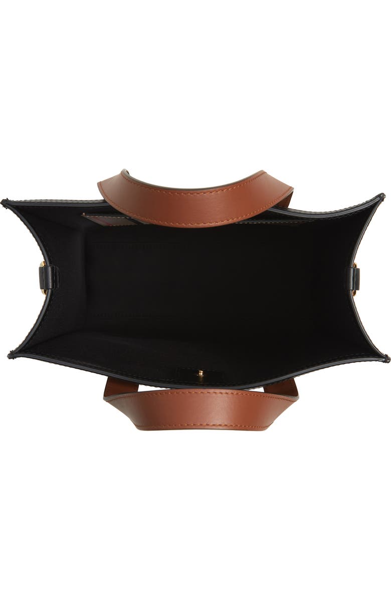 Burberry Small Icon Portrait Stripe E-Canvas Tote Bag, Alternate, color,