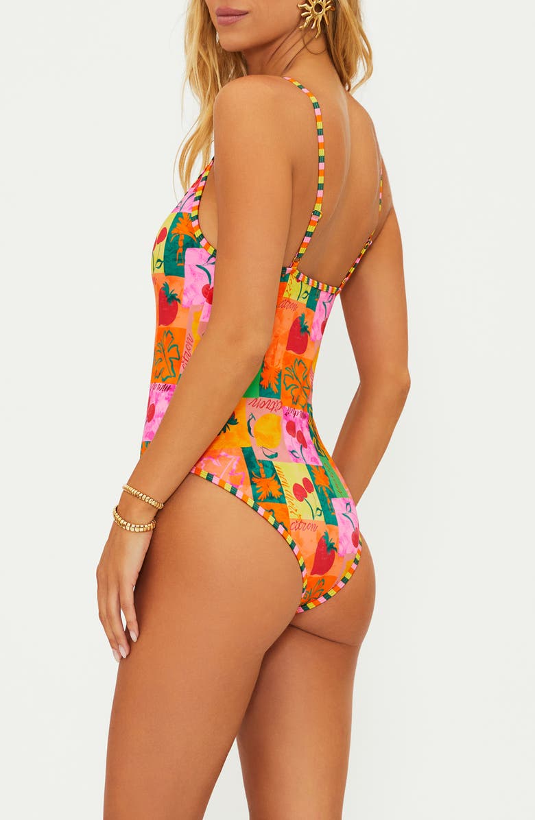 Beach Riot Priscilla Cutout One-Piece Swimsuit, Alternate, color, Fruit Mar