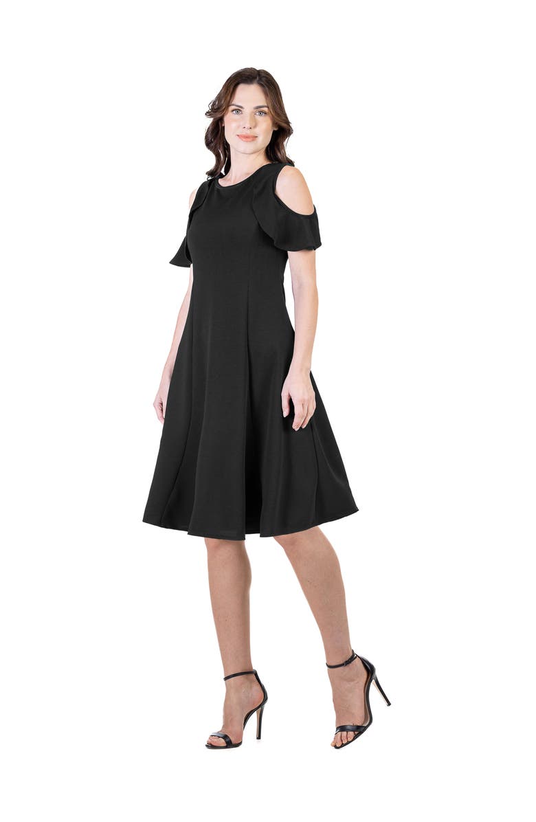 24seven Comfort Apparel V-Neck Sleeveless Maxi Dress with Belt, Alternate, color, Black