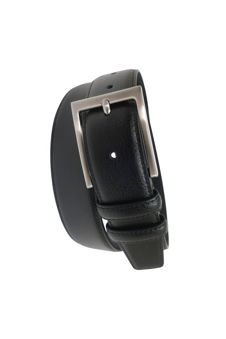 Textured Leather Belt, Alternate, color, Black