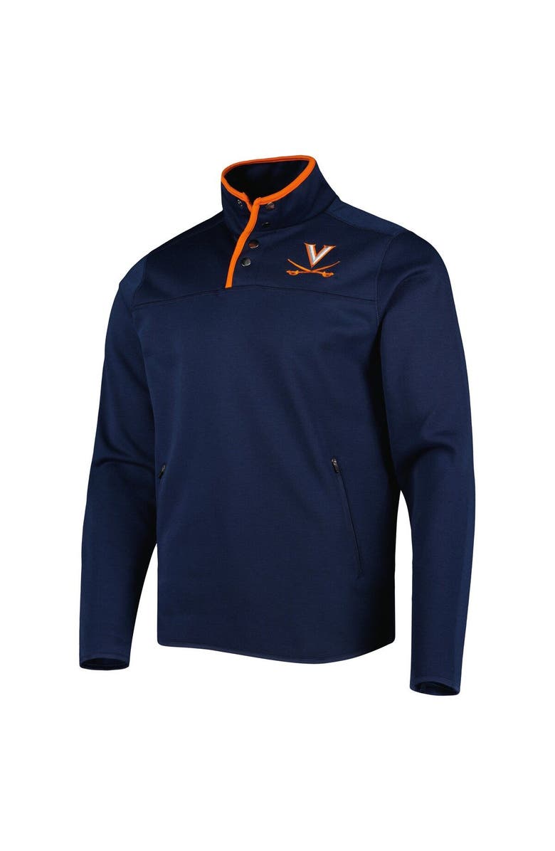 COLOSSEUM Men's Colosseum Navy Virginia Cavaliers Rebound Quarter-Snap Jacket, Alternate, color, 