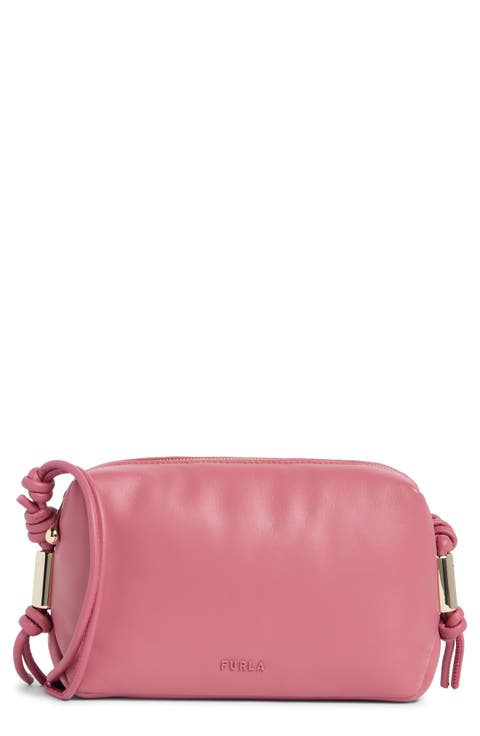 Elettra Mini Leather Camera Crossbody Bag