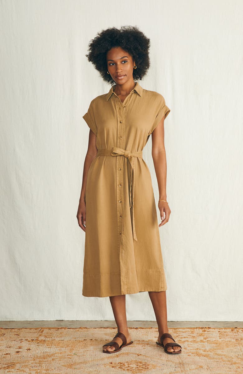 Faherty Arlie Short Sleeve Shirtdress, Alternate, color,