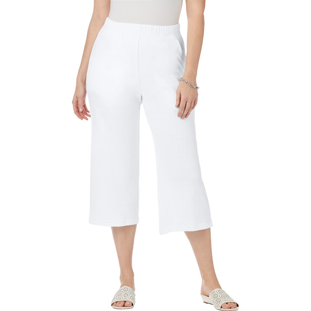 Jessica London Soft Ease Wide Crop In White