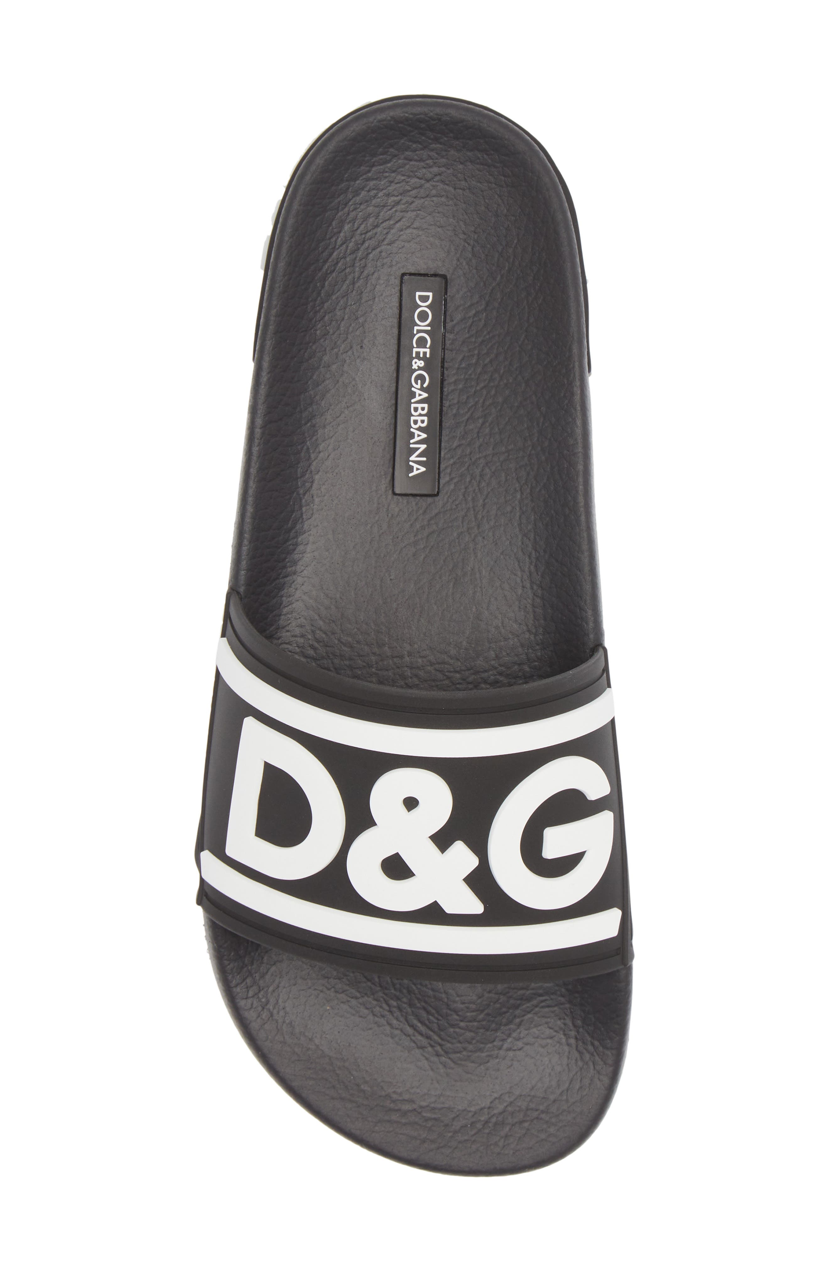 Dolce&Gabbana Logo Slide Sandal, Alternate, color, 