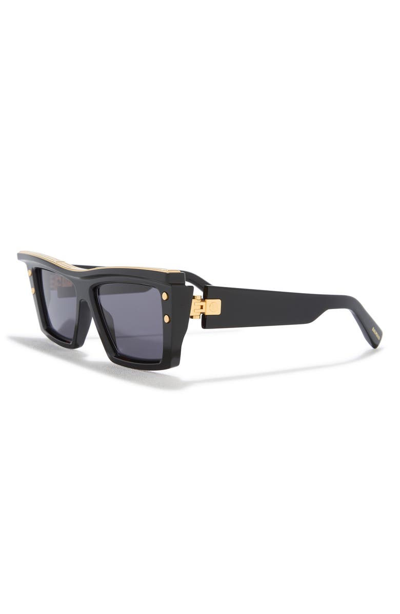 Balmain 55mm Rectangular Sunglasses, Alternate, color,