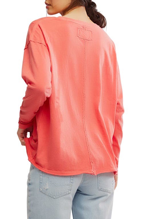Free People Nina Long Sleeve T-shirt In Red