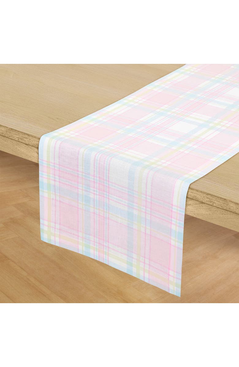 Solino Home Linen Table Runner for Dining Table, Holiday and Everyday Table Decor - Palm Beach Plaid, Alternate, color, Palm Beach Plaid