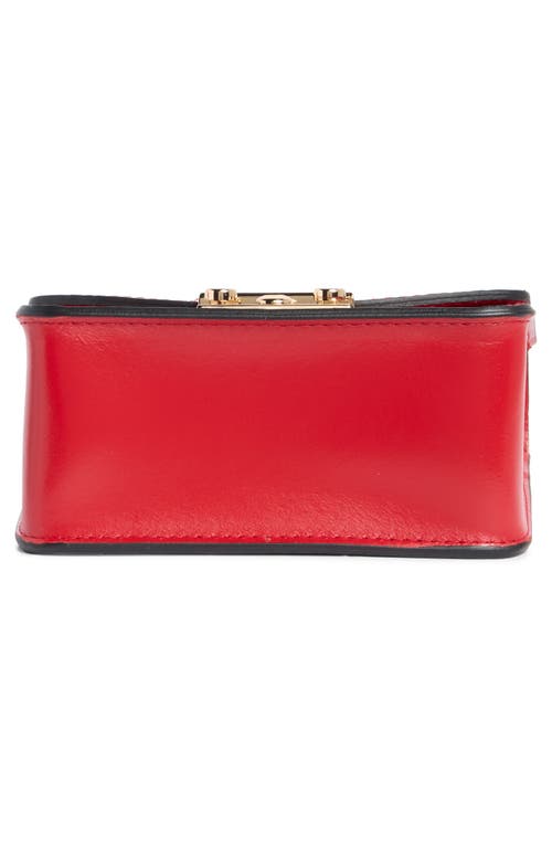 Valentino By Mario Valentino Bijou Monogram Chain Crossbody Bag In Red