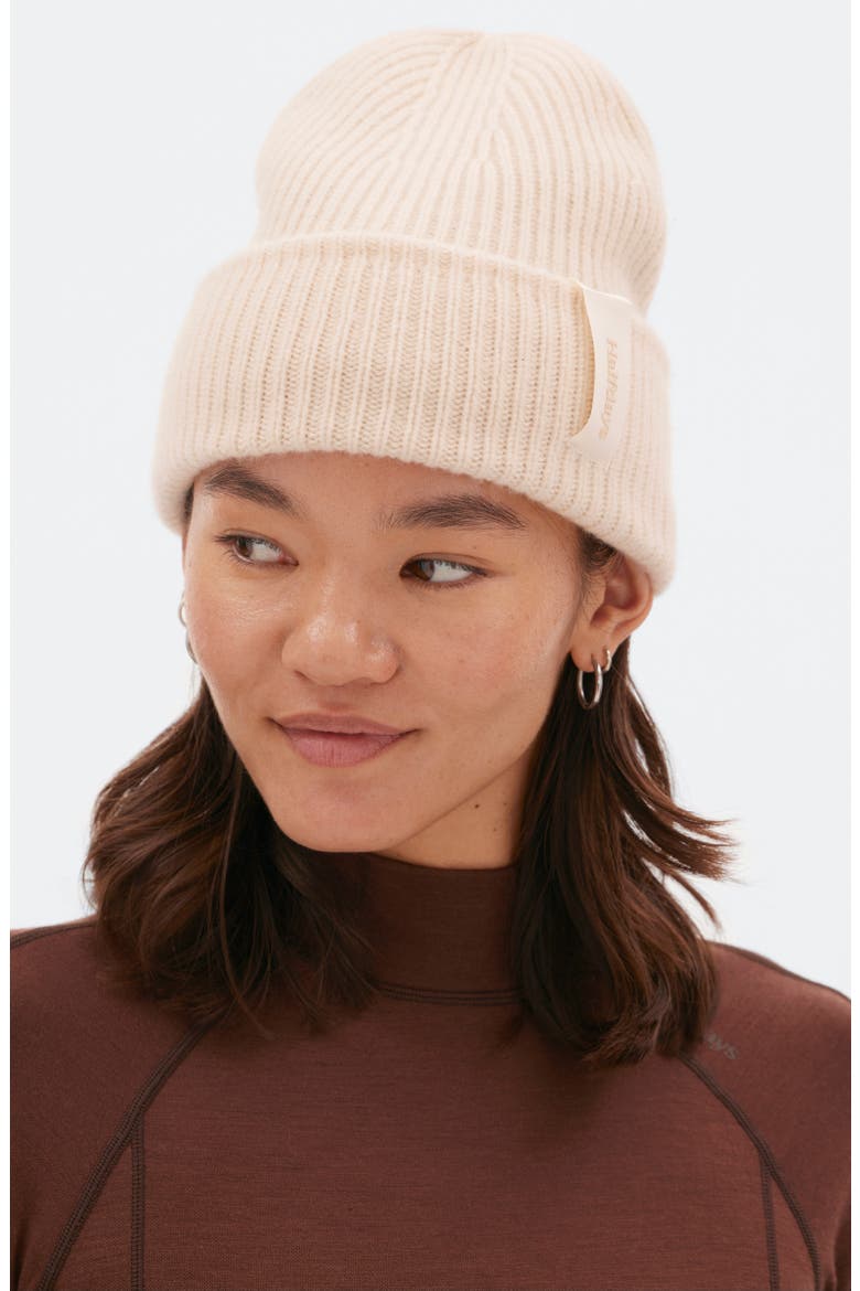 Rib Merino Wool Beanie, Alternate, color, OAT MILK