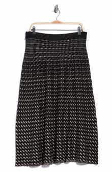 Rain Striped Midi Skirt