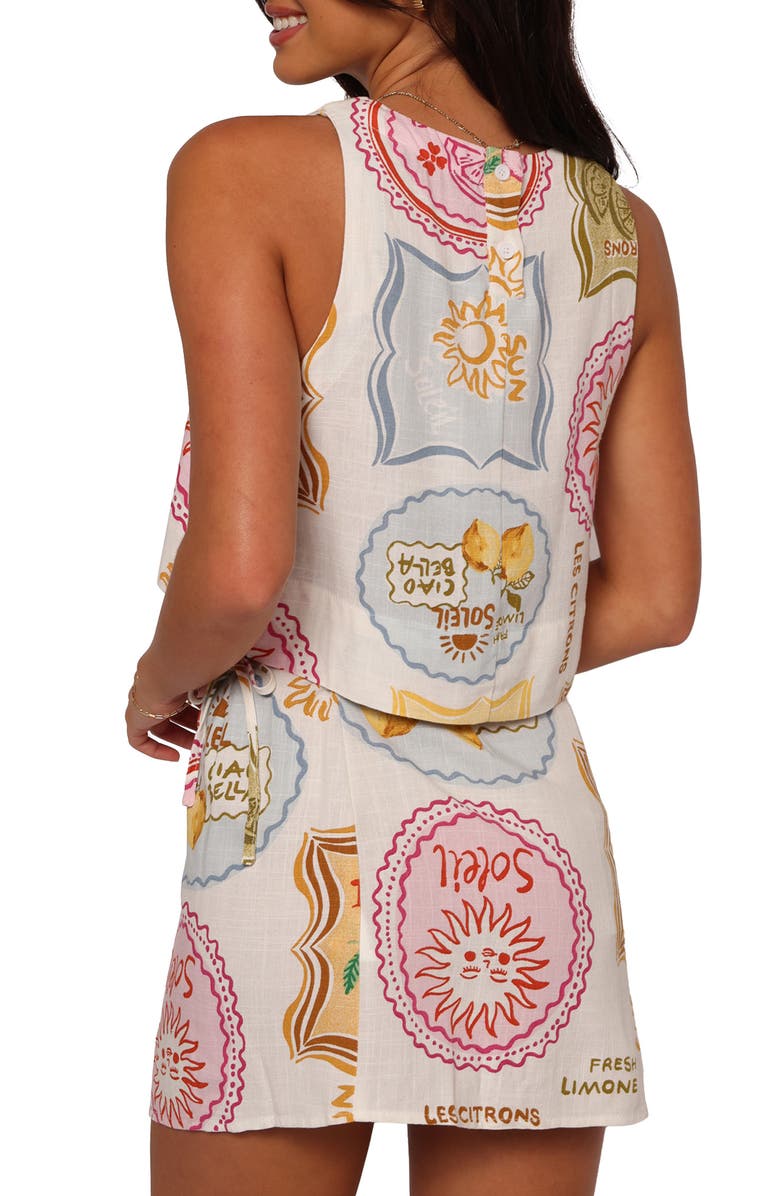 Petal & Pup Siena Print Sleeveless Crop Top, Alternate, color, Bella