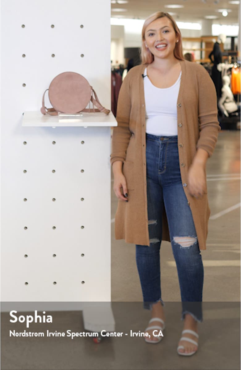 The Simple Circle Nubuck Leather Crossbody Bag, sales video thumbnail