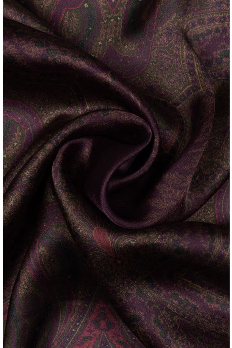 Paisley Silk Square Scarf, Alternate, color, DARK GARNET