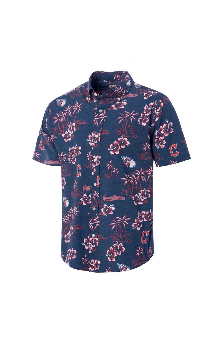 Reyn Spooner Men's Reyn Spooner Navy Cleveland Guardians Kekai Button-Down Shirt, Alternate, color, Navy