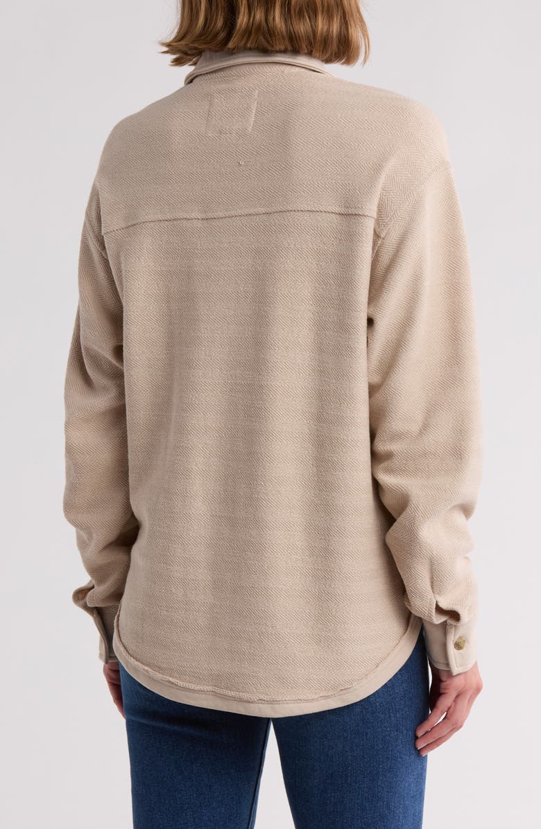 Thread & Supply Chevron Knit Shacket, Alternate, color, Taupe