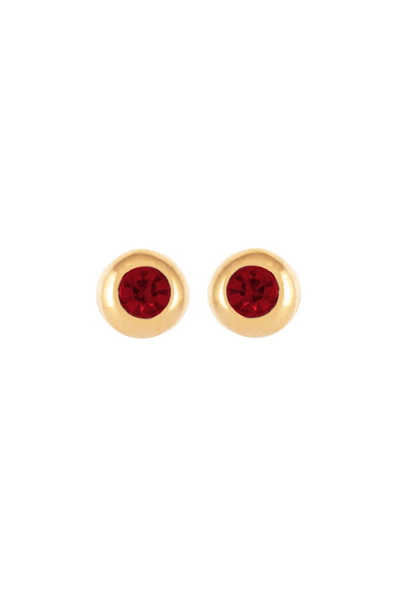 1980s Vintage Ruby Red Earrings, Main, color, Sruby Red