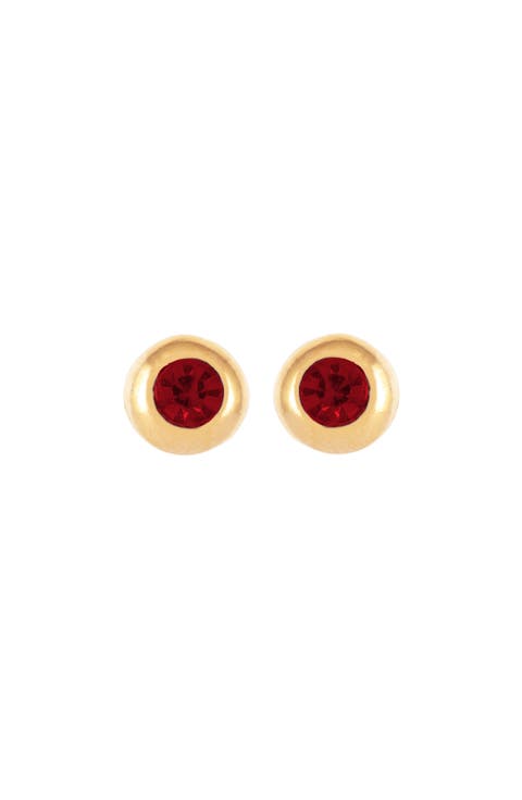 1980s Vintage Ruby Red Earrings
