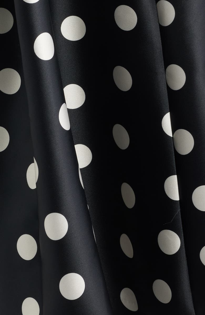 Julia Jordan Polka Dot Bow Detail Cocktail Midi Dress, Alternate, color, Black Multi