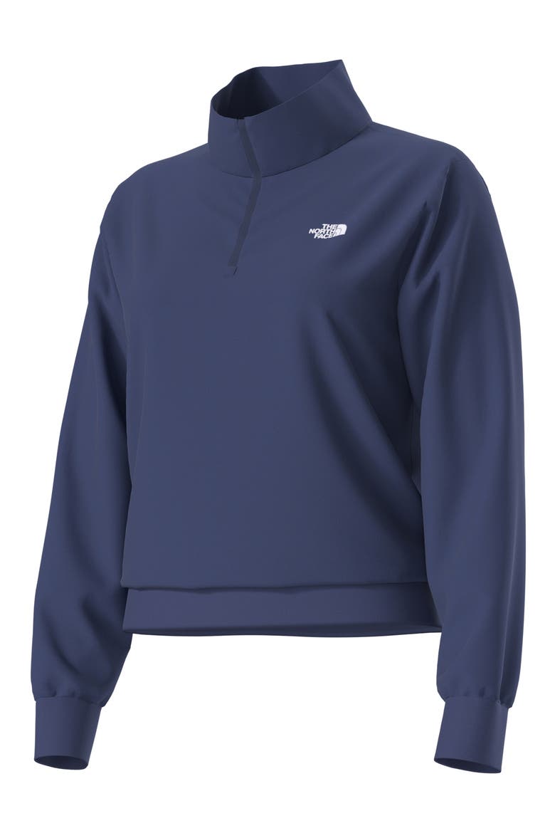 Evolution Simple Dome Cotton Blend Quarter Zip Sweatshirt, Alternate, color, BOLD BLUE