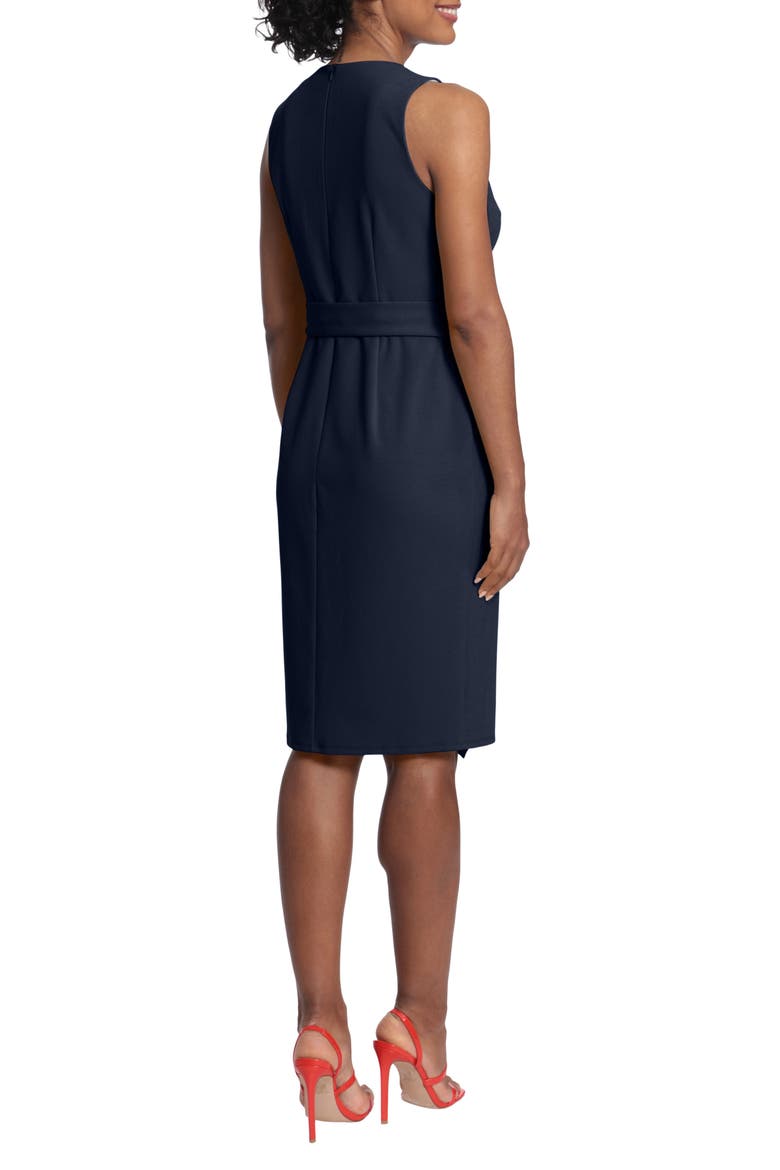 Tie Waist Midi Dress, Alternate, color, TWILIGHT NAVY