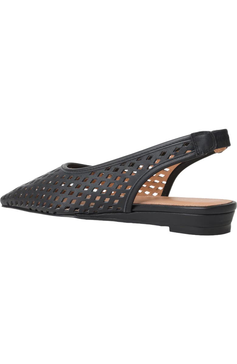 André Assous Brielle Slingback Snip Toe Wedge Pump, Alternate, color, Black Leather