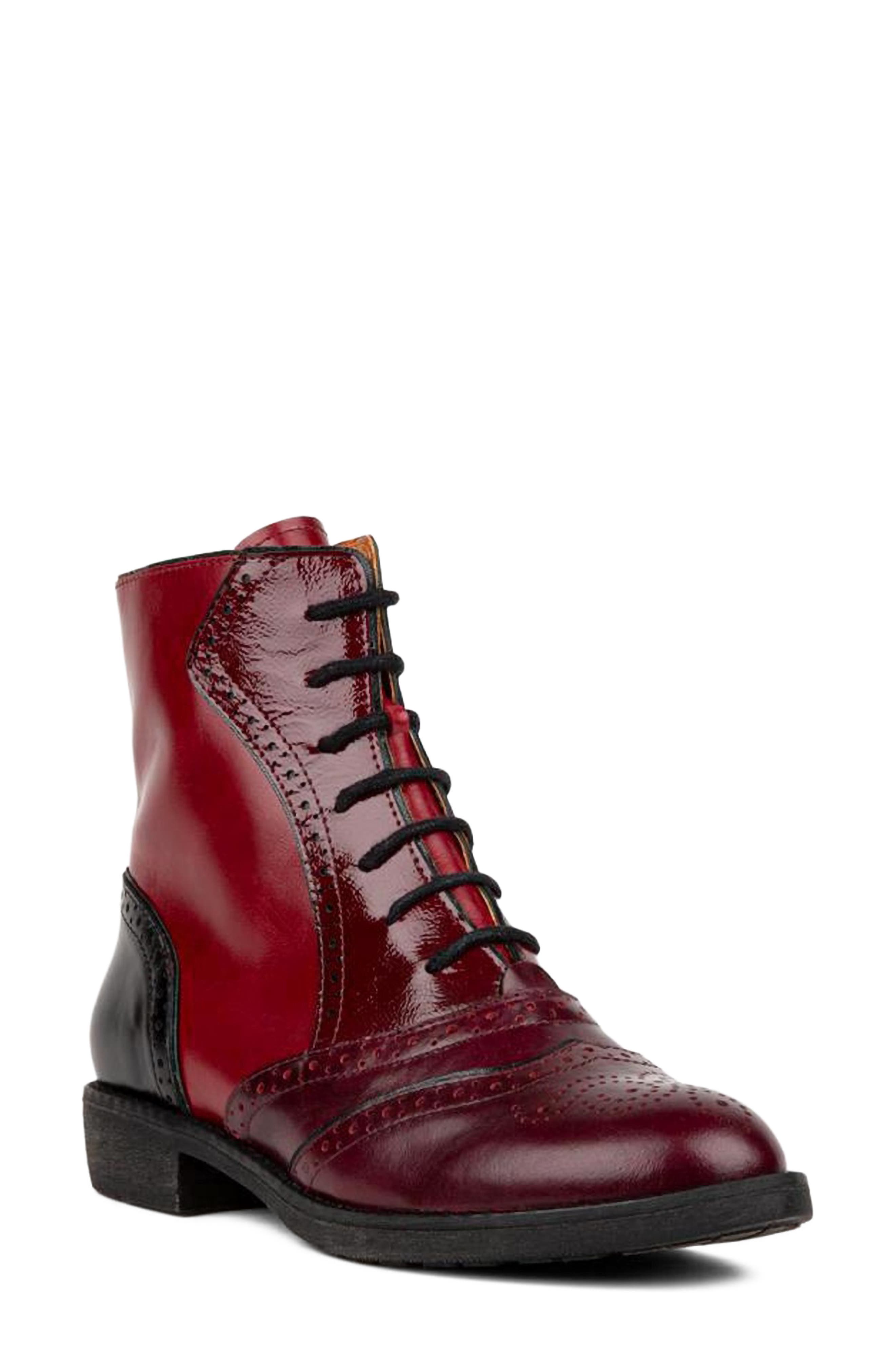 Brick Lane Water Resistant Ankle Boot, Main, color, RED