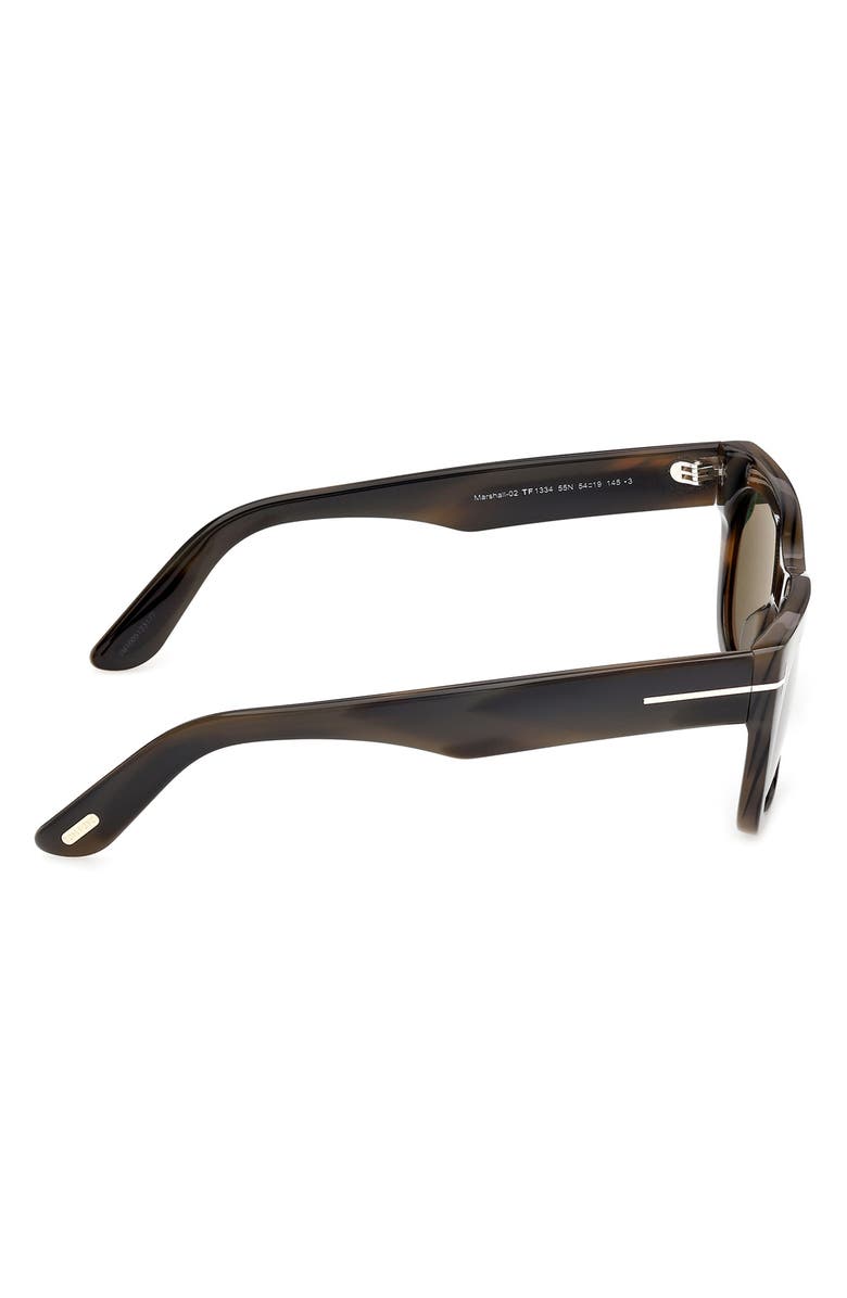 TOM FORD 54mm Square Sunglasses, Alternate, color, Coloured Havana / Green