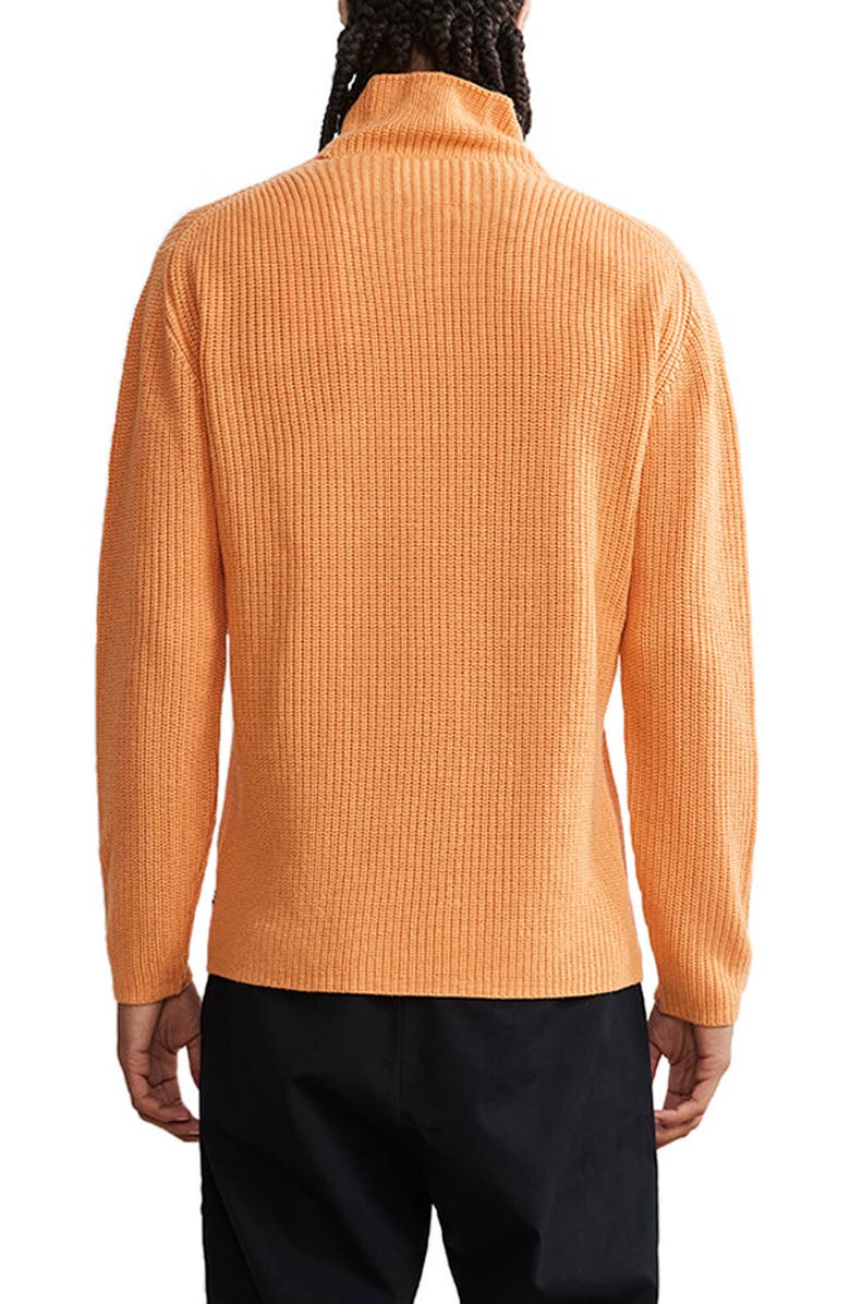 NN07 Rib Mock Neck Wool Blend Sweater, Alternate, color, Papaya