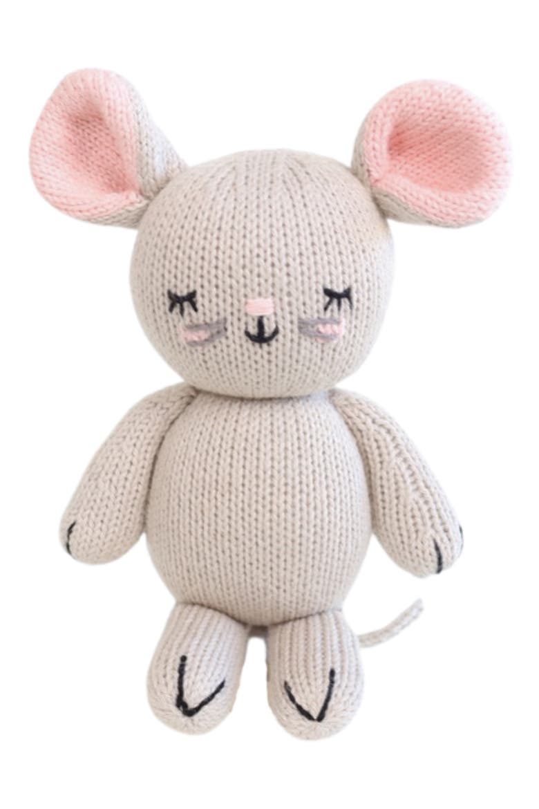 Mouse Cotton Stuffed Animal, Main, color, GREY