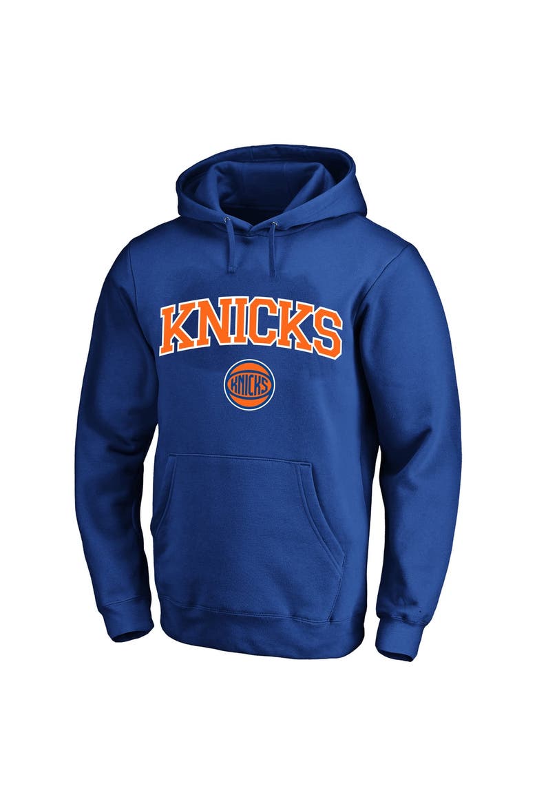 Men's Profile Blue New York Knicks Big & Tall Arch Over Logo Hoodie, Main, color, Blue