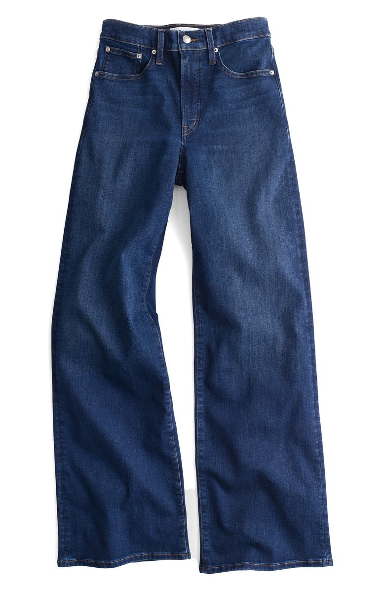 Madewell The Super Stretch Wide Leg Jeans, Alternate, color, Deep Ocean Wash