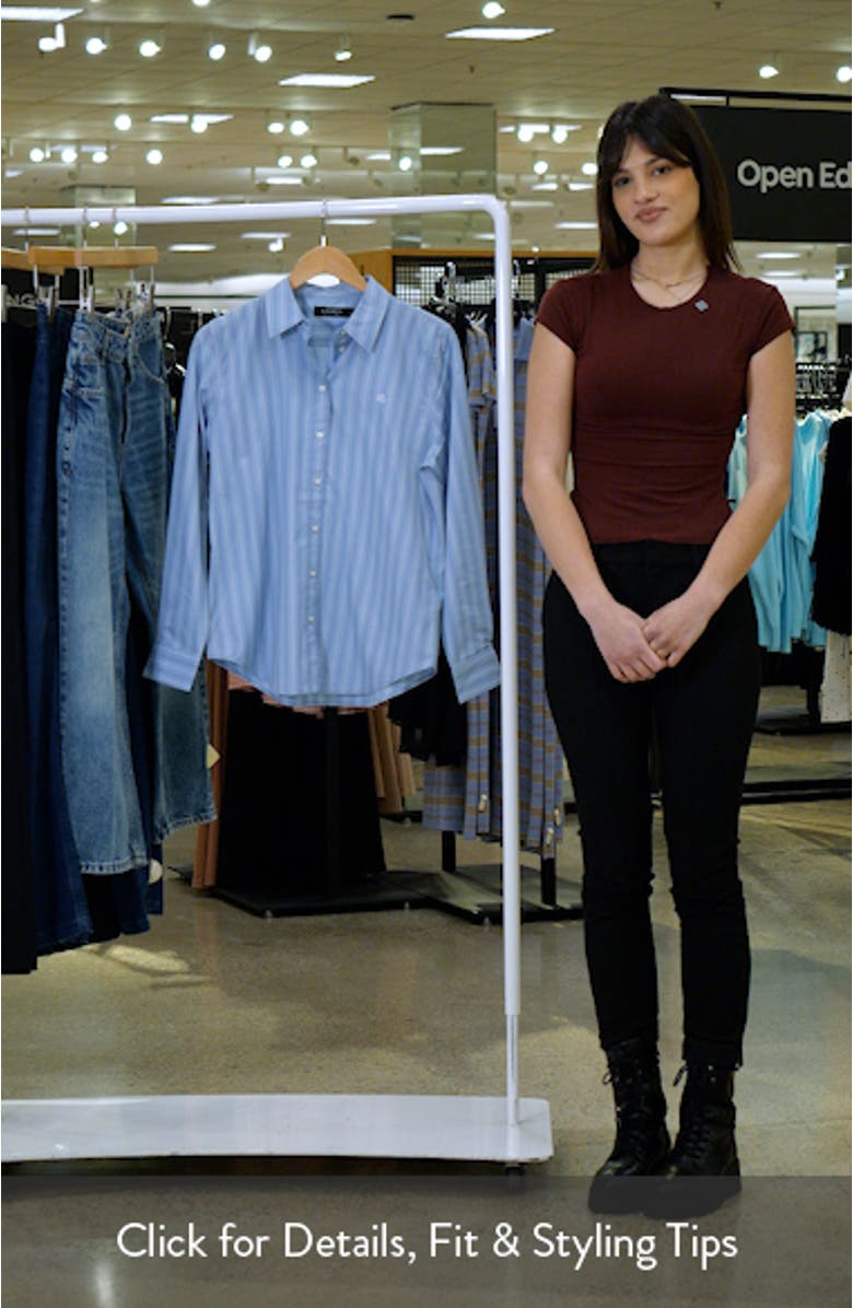 Stripe Cotton Broadcloth Button-Up Shirt, sales video thumbnail