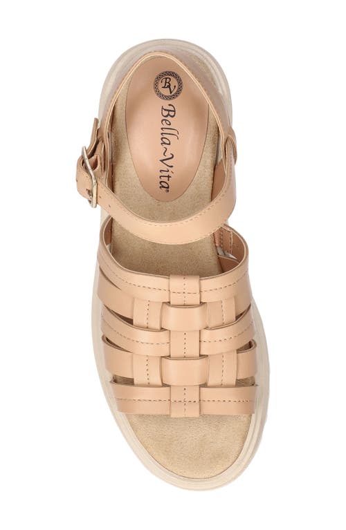 Bella Vita Loni Lug Sole Fisherman Sandal In Natural Leather