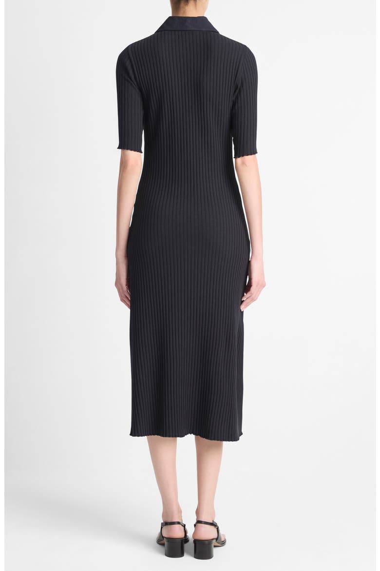 Cotton Blend Rib Midi Sweater Dress, Alternate, color, COASTAL