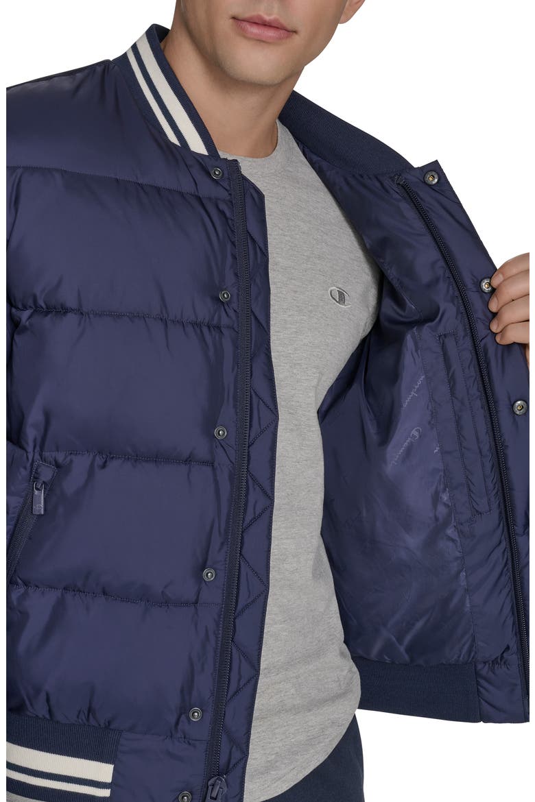 Quilted Puffer Jacket, Alternate, color, PEACOAT