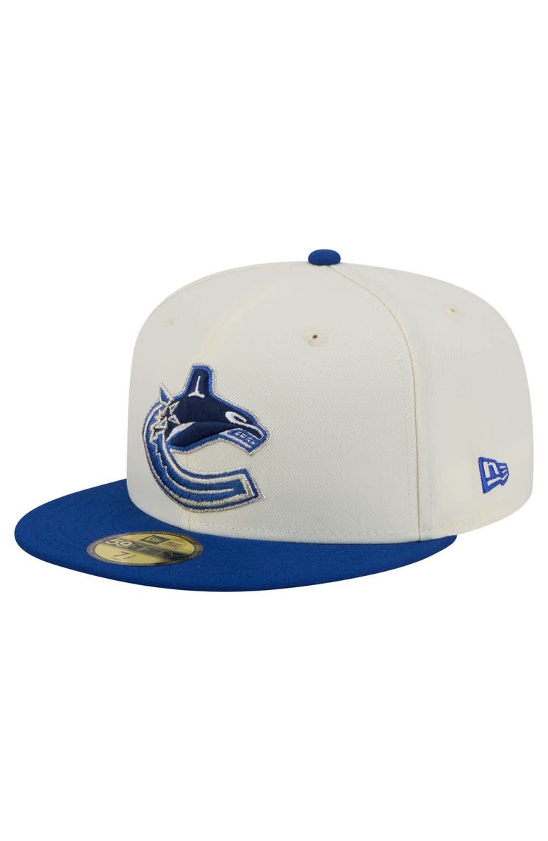 New Era Men's New Era  White Vancouver Canucks Chrome Two-Toned 59FIFTY Fitted Hat, Alternate, color, 